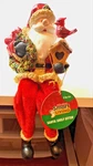 Holiday Smart Living Santa Shelf Sitter Figurine With Wreath & Cardinal. Fixed Price $14.95.
