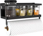 Magnetic Paper Towel Holder, 2-IN-1 Spice Rack With Hooks,wall Mount Sh. Fixed Price $28.99.