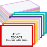Harloon 100 Pcs Dry Erase Index Cards 4 6 Inch, Multicolored. Fixed Price $19.90.