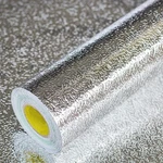 Beminh Kitchen Wallpaper Oil Proof Sticker Backsplash 15.7"W X 118"L, Silver. Fixed Price $12.86.