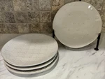 Hearth & Hand Magnolia Beige Stoneware Salad Plates Set Of 4, Microwave Safe. Fixed Price $20.00.