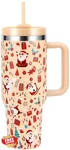 Skywerc 40OZ Tumbler Rose Quartz Santa Handle Straw Insulated Travel. Fixed Price $32.00.