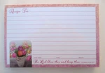 Abot Colorful Vase Flower 50 Lined Recipe Cards 4X6 Legacy Bridal Shower Gift. Fixed Price $9.99.