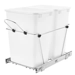 Rev-a-shelf Double Pull Out Trash Can For Under Kitchen Cabinets 35 Qt 12 Gal. Fixed Price $102.99.