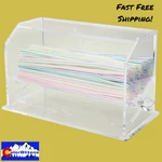 Winco Clear (not Frosted) Acrylic Dispenser 12" X 5.5" 6.75" 250 Straws. Fixed Price $29.89.