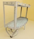 1950S Metal Bathroom 2 Tier Shelf Towel Bar Heart Scroll Shabby Chic Mcm Unique. Fixed Price $87.49.