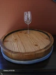Wine Barrel Top Lazy Susan Turntable Rustic(piazza Pisano,the Browne's- Or Blank. Fixed Price $112.95.