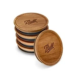 Ball Jar Lids, 5 Pack Wooden Storage Wide Mouth, Brown. Fixed Price $13.14.