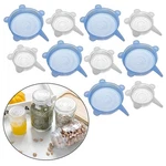 Adpartner Silicone Stretch Lids Pet Food Blue & Clear (fit For 2.4'' 4.3''). Fixed Price $18.07.