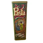 Vintage Casa Via Variccio Metal Pasta Storage Tin, Made England. Fixed Price $14.99.