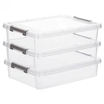 Citylife 3 Pcs Plastic Storage Bins With Latching Lids Portable Project Case .... Fixed Price $47.23.