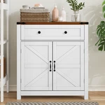 Farmhouse Storage Cabinet With Drawer And Adjustable Shelf, White Kitchen. Fixed Price $164.08.
