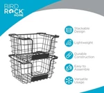 Birdrock Home Stacking Wire Market Basket W/chalk Label Metal Storage Bin 2 Pc. Fixed Price $13.75.