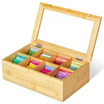 Royalhouse Big Natural Bamboo Tea Storage Organizer 8 Compartments,. Fixed Price $31.99.