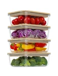 Urban Green Glass Containers W/ Bamboo Lids, Meal Prep Storage. Fixed Price $25.99.