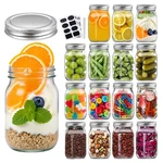 Accguan 16PACK Glass Mason Jars With Regular Airtight 16OZ, Silver Lid. Fixed Price $46.94.