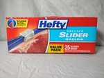 Hefty Gallon Freezer Storage Slider Bags - 25CT. Fixed Price $9.00.