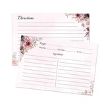 60 Pcs Floral Recipe Cards 4X6 Double Sided Blank Bridal Shower Pinkflower. Fixed Price $18.98.