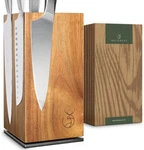 Waldwerk 360 Magnetic Knife Block Acacia Wood Rotating Holder No Knives. Fixed Price $59.95.
