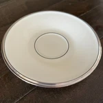 Lenox Solitaire Bone China Ivory Platinum 6" Saucer Made Usa. Fixed Price $19.50.