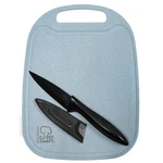 Chef Craft 10 X 7.5 Inch Wheat Straw Cutting Board And Paring Knife Set. Fixed Price $12.99.