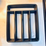 Rubbermaid Black Silverware Drawer Organizer 5 Compartment Cutlery Tray Floral. Fixed Price $12.99.