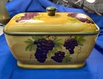 Casa Vero Bread Container Grape Design By Ack. Fixed Price $49.00.