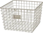 Spectrum Medium Wire Basket W/ Label Plate Satin Nickel Storage Bin. Fixed Price $68.80.