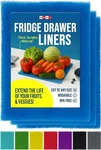 2X The Life Of Your Produce - Refrigerator Bin Liners By Mess 15X12", Blue. Fixed Price $26.62.