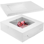 10 Pcs 16 5 Inch Cake Boxes With Window White Bakery Large Pastr.... Fixed Price $50.33.