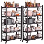 2PK 5-TIER Metal Storage Rack Heavy Duty Shelving Unit Shop Organizer W/ Wheels. Fixed Price $114.59.