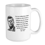 Cafepress John F. Kennedy 14 Large Mug (177967880). Fixed Price $20.99.