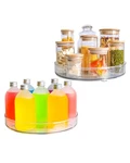Roninkier Clear Lazy Susan Turntable Cabinet Organizer 2-PACK 11-INCH. Fixed Price $31.48.