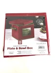 Zober Holiday Kitchen Dinnerware Dining Storage Plate & Bowl Box Chest Organizer. Fixed Price $8.99.