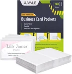 Juvale 100-PACK Clear Business Card Pockets Holders 3.75X2 In, Self-adhesive Sid. Fixed Price $20.94.