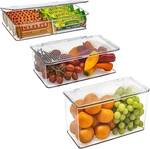 Fridge Freezer Storage Bins Kitchen Pantry Organization Lids Organizer Us. Fixed Price $42.82.