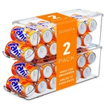 Scavata 2 Pack Soda Organizer For Refrigerator, Stackable Canned Food Pop.... Fixed Price $34.86.