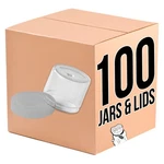 Rvtus 100 Pack Round Glass Jar No-neck Concentrate Ml, Clear. Fixed Price $67.08.