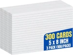 Index 5X8 Ruled, White Cards, 5" 8" 100/PACK, 3. Fixed Price $25.95.