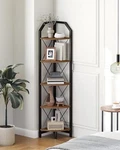 59.4" Corner 5-TIER Industrial Bookshelf, Storage Stand. Fixed Price $39.99.