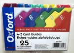 New Oxford A-z Index Card Guides Colorful Durable Poly 73154 X6" Pkg Of 25. Fixed Price $12.00.