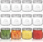 Tebery Pack Wide Mouth Home Glass Mason Jars With Airtight CLEAR-16OZ-12PC. Fixed Price $40.17.