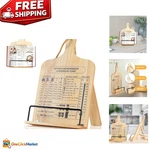 Portable Adjustable Cookbook Stand: Natural Wood Recipe Holder For Every Kitchen. Fixed Price $33.59.