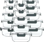 Mcirco 30 Pieces Food Storage Containers With Snap Locking Lids,glass Me. Fixed Price $81.06.