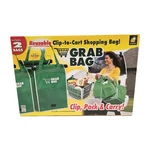 Grab Reusable Shopping Bags -clips To Cart Grocery Pack And Carry. Fixed Price $14.95.