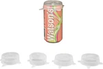 Extra Small Silicone Stretch Lids 2 5 Pack Same Size Inch, Transparent. Fixed Price $11.84.