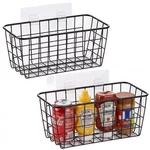 2 Set Adhesive Hanging Basket Inside Cabinet Door Organizer,wall Storage.... Fixed Price $24.04.