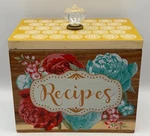 Pioneer Woman Blossom Jubilee Wood Recipe Box With Lid Rustic Farmhouse. Fixed Price $24.95.