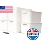Amyup Set Of 6 Plastic Storage Bins Versatile Kitchen Pantry Organization Bathro. Fixed Price $84.58.