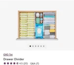 Oxo Good Grips Expandable Dresser Drawer Divider - 2 Pack. New In Box. Fixed Price $21.99.
